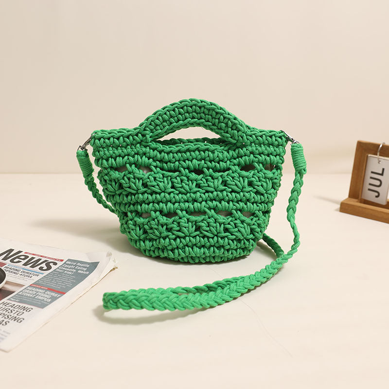 Crossbody Cotton Thread Woven Bag All Matching Hollow Out Cutout Straw Bag Vacation Beach Bag Partysu Women Bag EaseWoven
