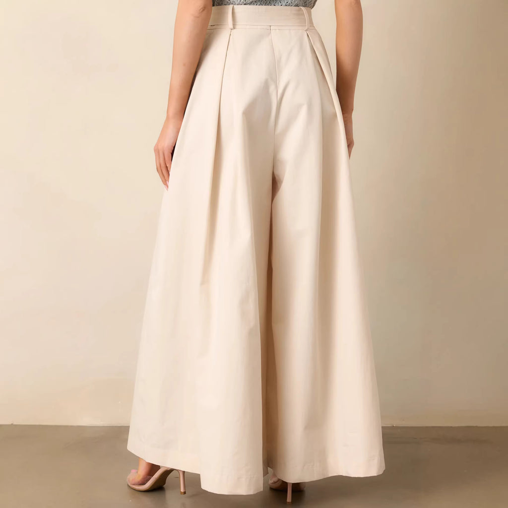 Women Spring Autumn Apricot Straight Leg Pants EverBillion