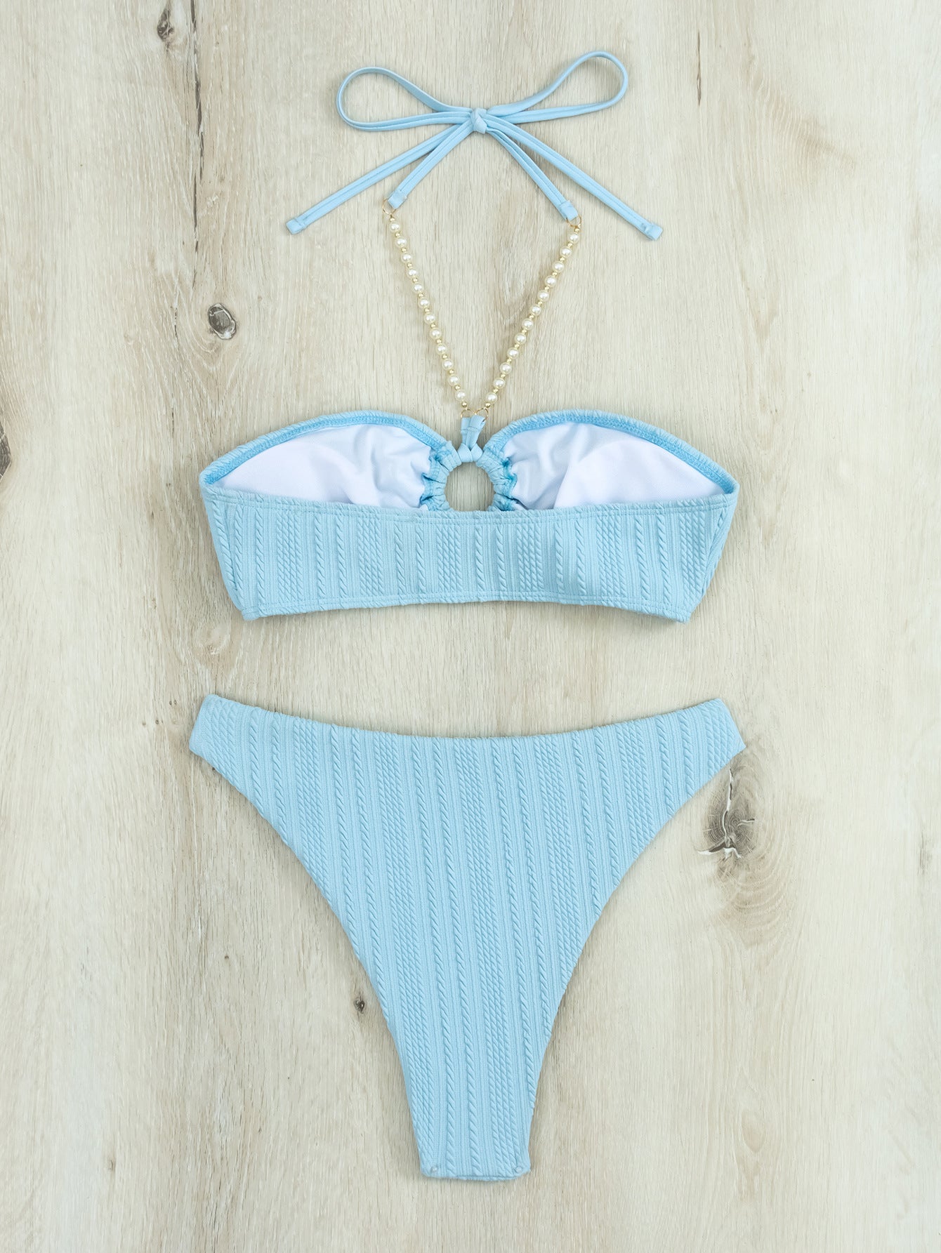 Traje de baño para dama, bikini sexy con cuello halter, bikini sexy dividido