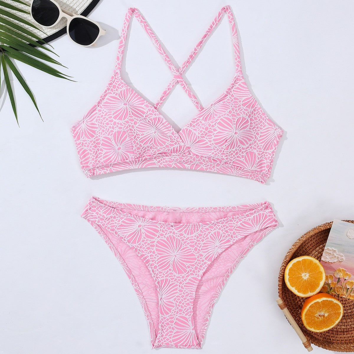 Women Vacation Lace up Sexy Bikini Swimsuit CSC