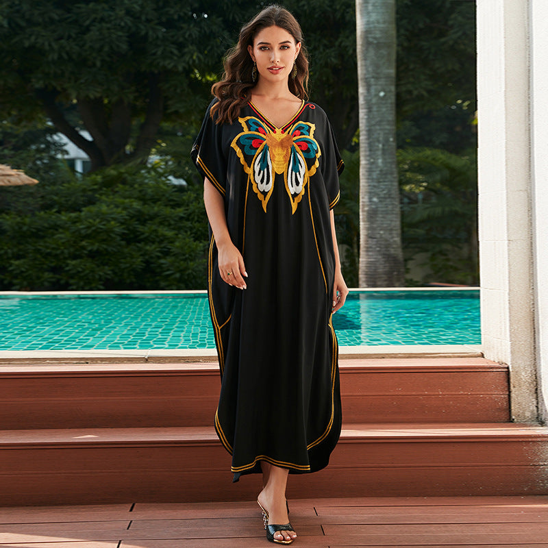 Black Butterfly Embroidered