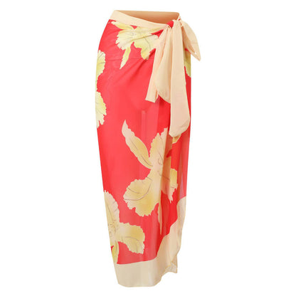 Red Wrap Skirt