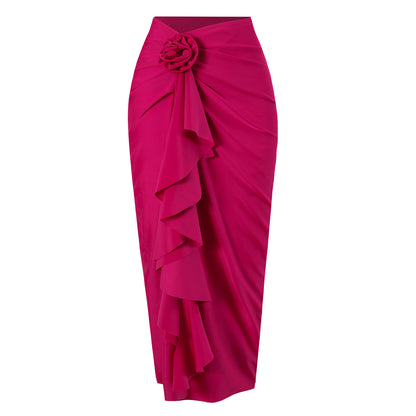 Rose Red Wrap Skirt
