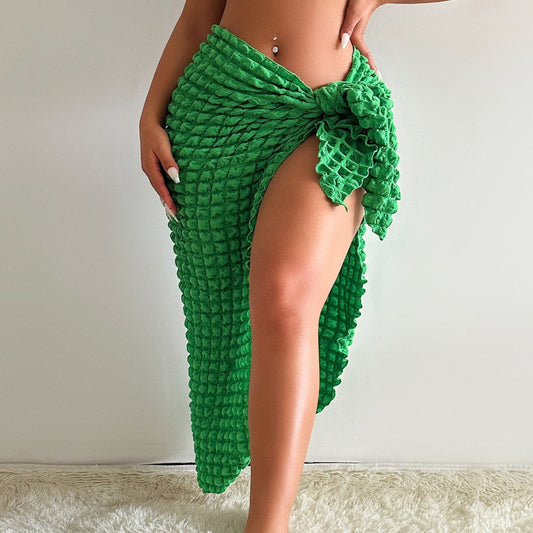 Falda larga de verano con cintura ajustable y sexy para mujer, falda larga asimétrica irregular de verano.