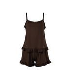 Knitted Modal Vest Top Wooden Ear Shorts Two Piece Soft Pajamas Home Wear Meiyas