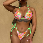 Women Sexy Triangle Bag Swimsuit Split Swimsuit DOUBLEOUT