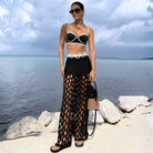 Swimsuit Black Niche High Grade Hollow Out Cutout Beach Pants One Piece Swimsuit Set Women ShineRealm