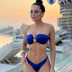 Bikini Sexy Bikini Tube Top Stitching Split Women Swimsuit Swimsuit Women Ellie