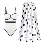 One Piece Swimsuit Covering Belly Thin Swimsuit round Skirt Set Best