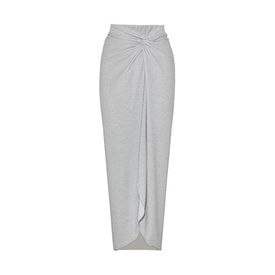 Silver Wrap Skirt