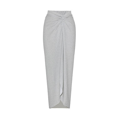 Silver Wrap Skirt