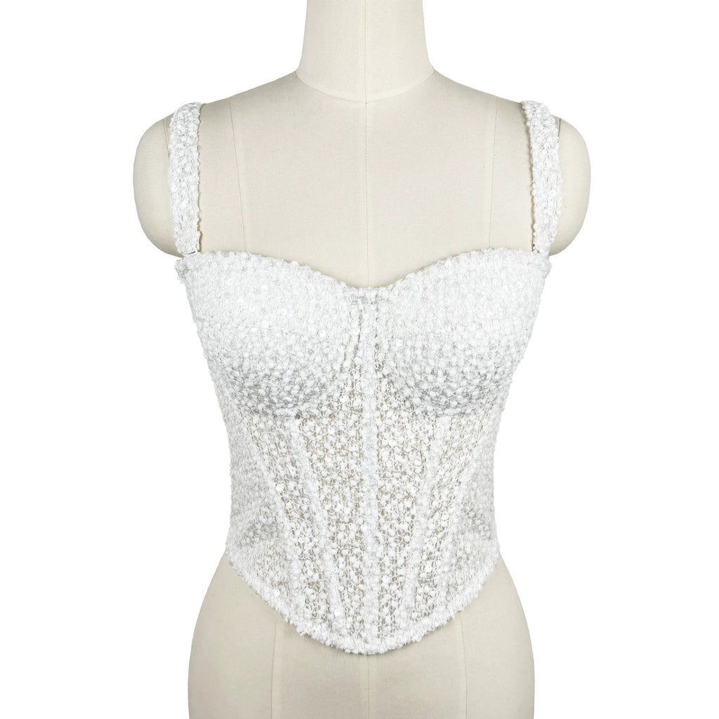 Sequined Boning Corset Corset Slim Fit Slim Fit Tube Top Top Sexy Girl Summer Bra Top Inner Wear Outer Wear Kanuner