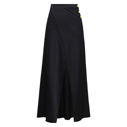 Black Wrap Skirt