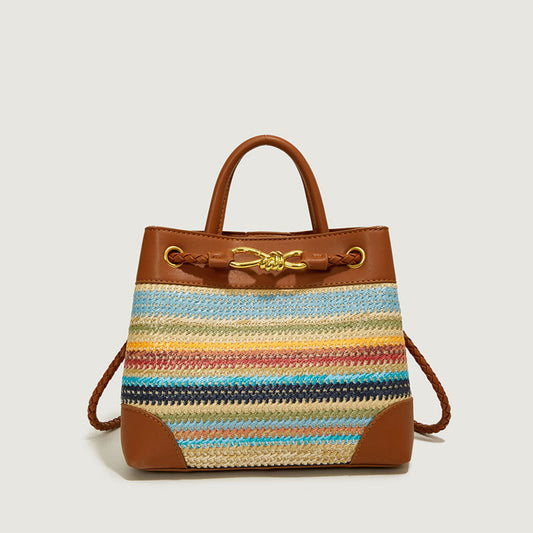 Messenger Bag Korean Niche Straw Woven Bag for Women Summer All Matching Beach Handbag