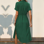 Summer Women Clothes Collared Shirt Dress Jeme