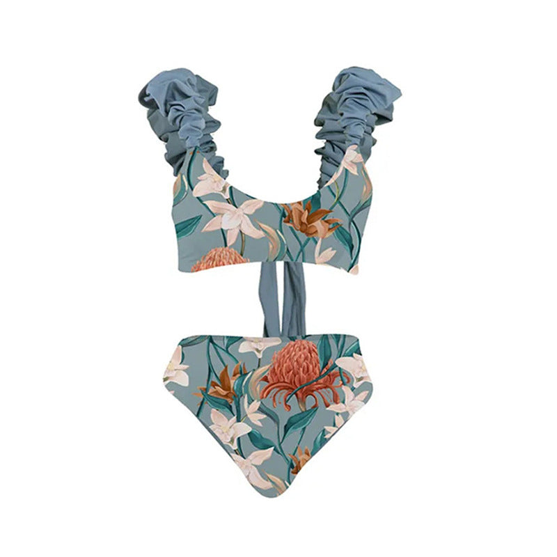 Gray Blue Swimsuit