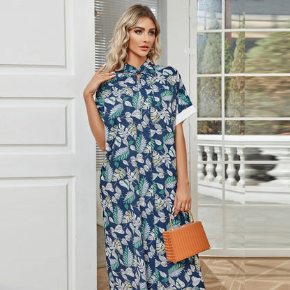 Women Clothing Autumn Middle East Muslim Casual Robe Dress MIYA