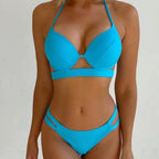Traje de baño deportivo ruso con almohadilla para el pecho, ropa de playa sexy para mujer