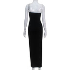 Robe sexy à bretelles spaghetti et plis floraux tridimensionnels pour femme