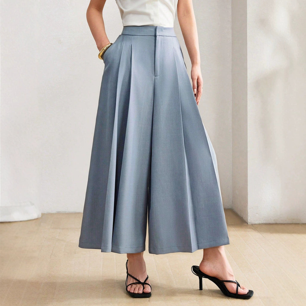 Large Swing Wide Leg French Loose Cover Chic Light Luxury Casual Pants Summer Office Slim Slimming High Grade Culottes EverBillion