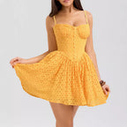 Vestido sexy de encaje con tirantes, dulce y picante, vestido de crinolina, ropa sexy para mujer, vestido pequeño único y hermoso.