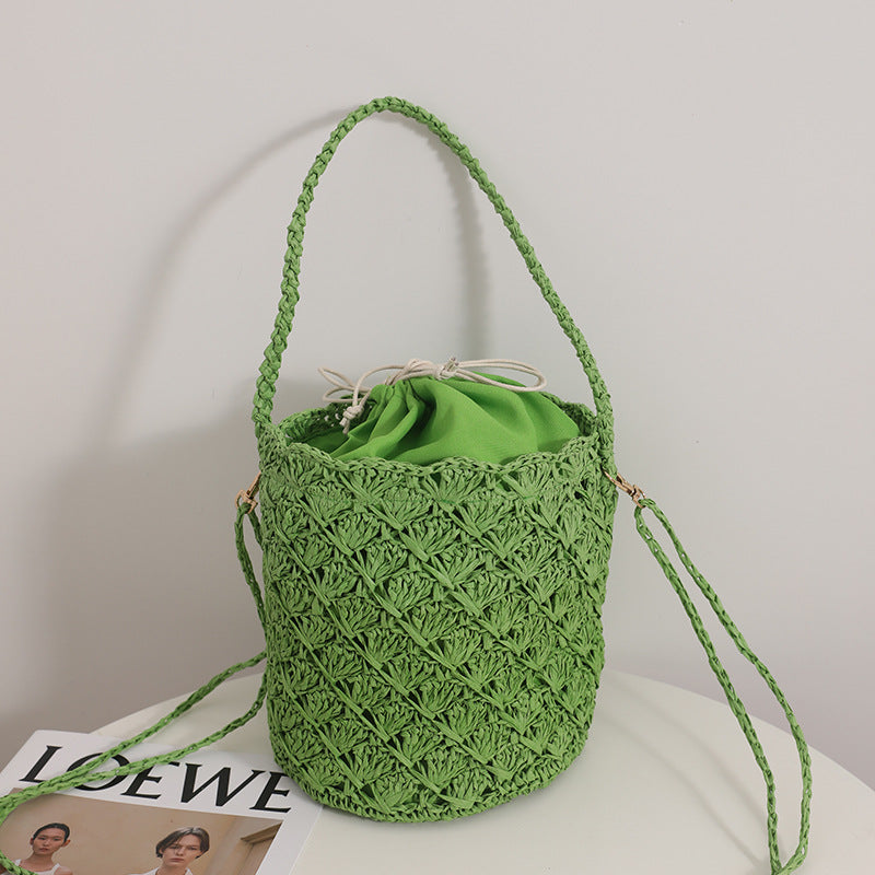 Bolso bandolera de paja con diseño de interés especial para mujer, bolso de playa para vacaciones en la playa 
