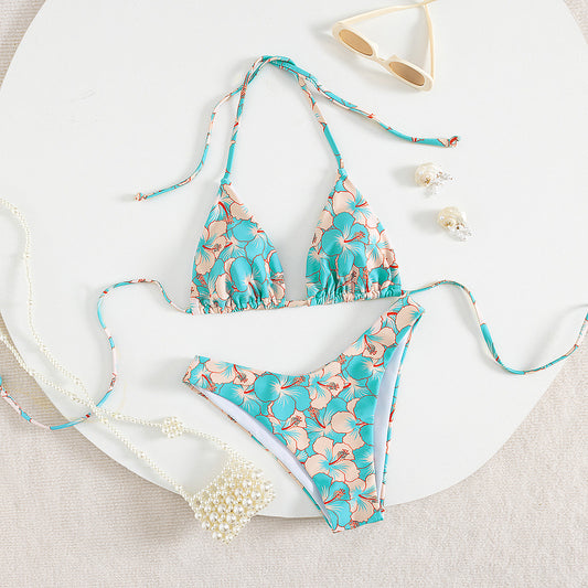 Split Swimsuit Sexy Women Fission Swimsuit Tropical Printing Swimsuit