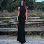 Women Clothing High Waist Twisted Sexy Backless Sheath Dress BULLINGER