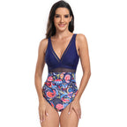 Traje de baño de una pieza para mujer, bikini deportivo.