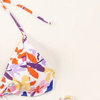 Women Clothing Big Floral Print Halter Sexy Push up Swimsuit Women Bikini MagicSwing