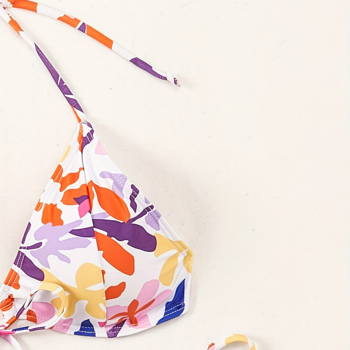 Women Clothing Big Floral Print Halter Sexy Push up Swimsuit Women Bikini MagicSwing