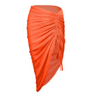 Summer Women Clothing Sexy Slim Fit Irregular Asymmetric Skirt Trend Drawstring Skirt George
