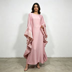 Summer Large Batwing Sleeve Loose Fitting Slim Fit Maxi Dress Women Ory