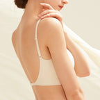 Summer French Seamless Bare Back Underwear Women Thin U Shaped Beauty Back Halter Invisible Multiple Wear Comfortable Bra