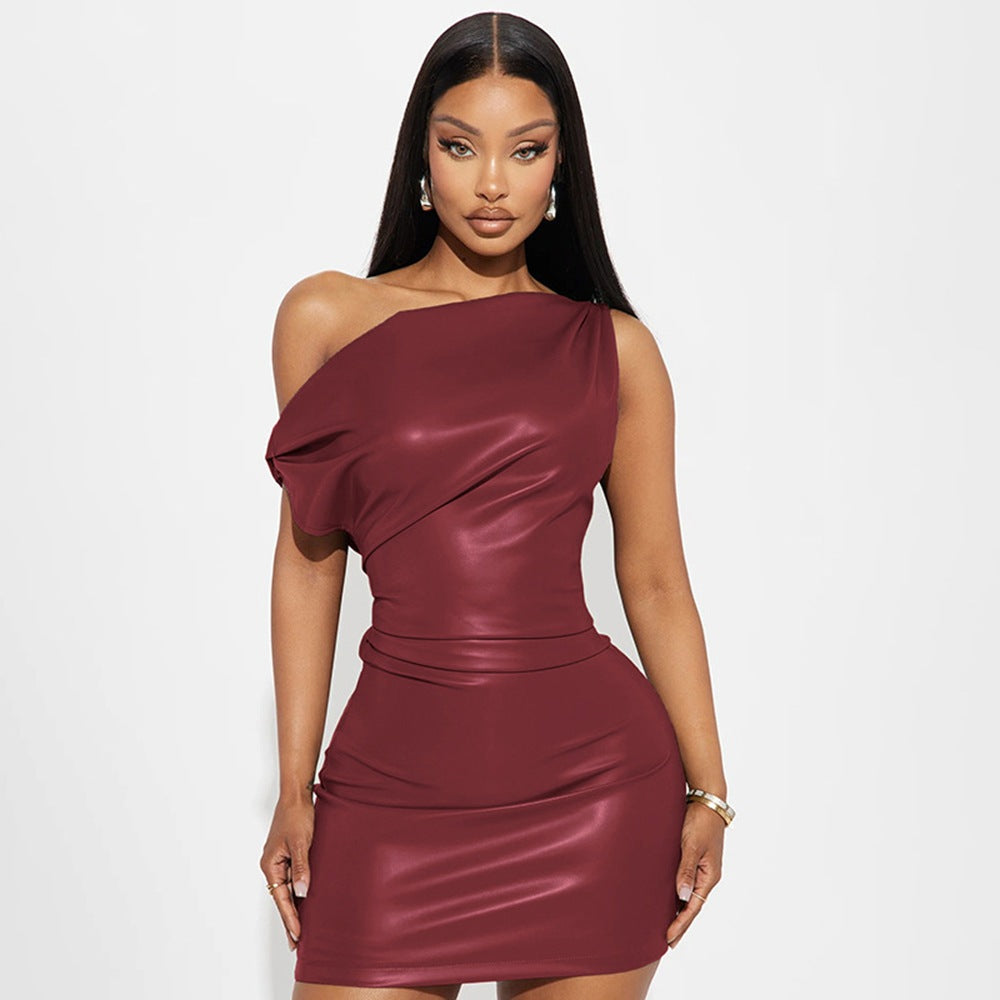 Vestido cruzado tipo tubo para mujer, ropa sexy para discoteca.