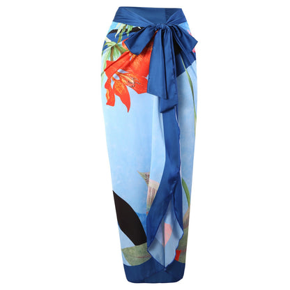 Blue Bottom Hip Skirt