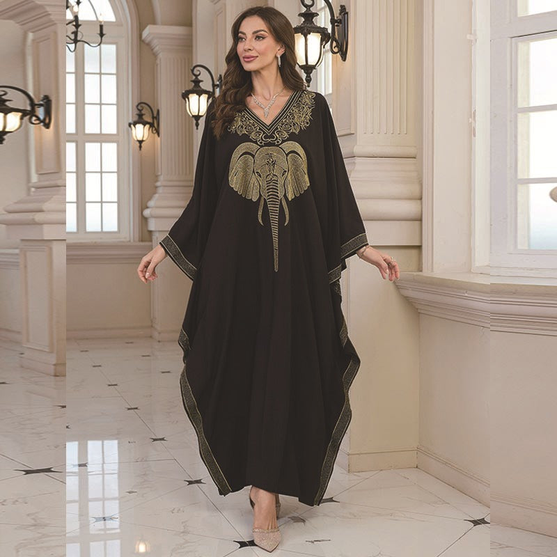 Rayon Embroidered Holiday Loose Maxi Dress Women Beach Jacket Seaside Maxi Dress Beach Cover Up EvenStar