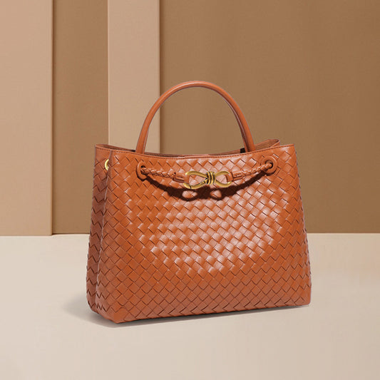 Bolso tejido a mano, de gran capacidad, moderno, estilo salvaje, bandolera informal para mujer 