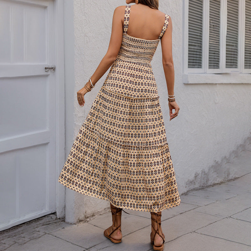 Summer Smocking Swing Sling Dress Jeme