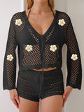 Black 6 Flowers