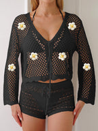 Black 6 Flowers