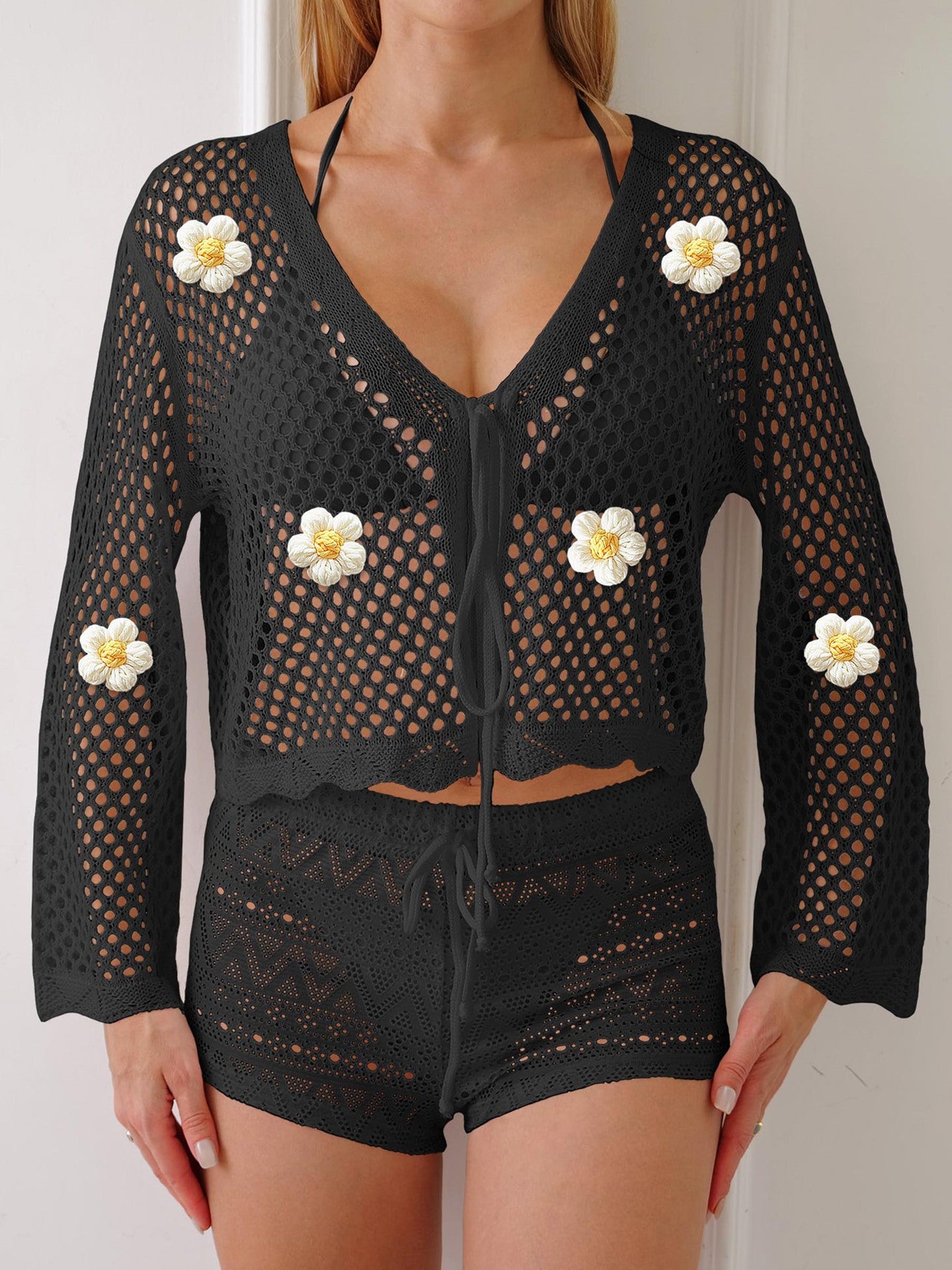 Black 6 Flowers