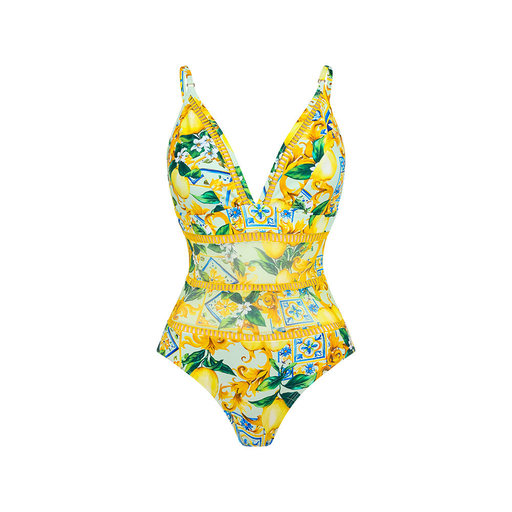 Double-Shoulder Strap Swimsuit Swimsuit