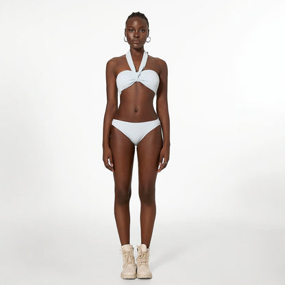 Traje de baño dividido para mujer, primavera, playa, ahuecado, recorte, vacaciones, bikini sexy, traje de baño con cuello halter sexy