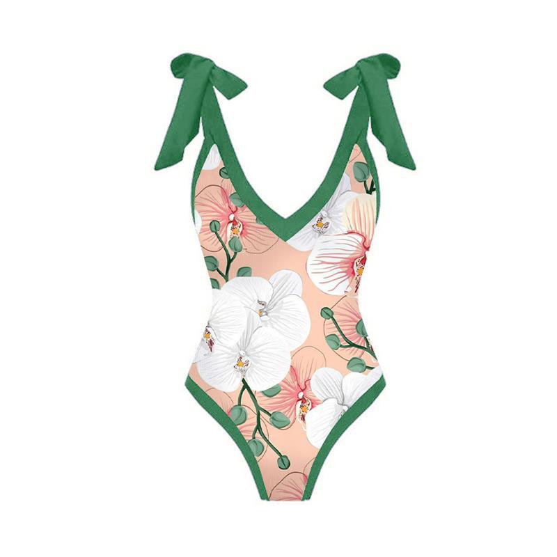 Traje de baño de una pieza de dos piezas para mujer, sexy, sin espalda, de malla, a prueba de sol