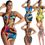 Vêtements pour femmes Maillot de bain pour femmes Robe imprimée colorée