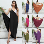 Women Shawl plus Size Women Clothes One Piece Irregular Asymmetric Beach Dress Multiple Wear Strap Dress Oyimi