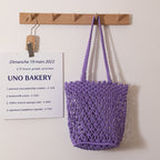Hollow Out Cutout Shoulder Cotton Thread Woven Bag Lace Straw Bag Vacation Beach Bag Women Bag