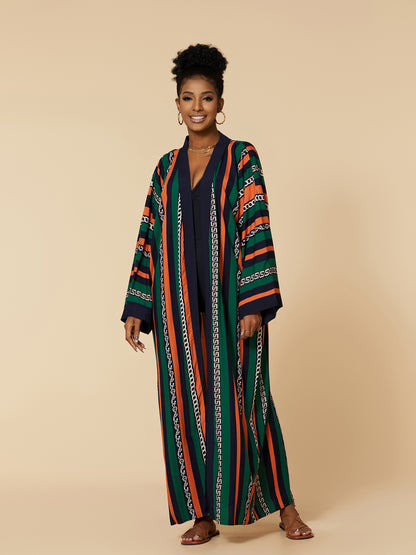 Orange Green Stripe