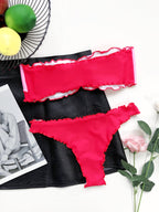 Sexy Patchwork Chest-Wrapped Bikini Swimsuit Twingo
